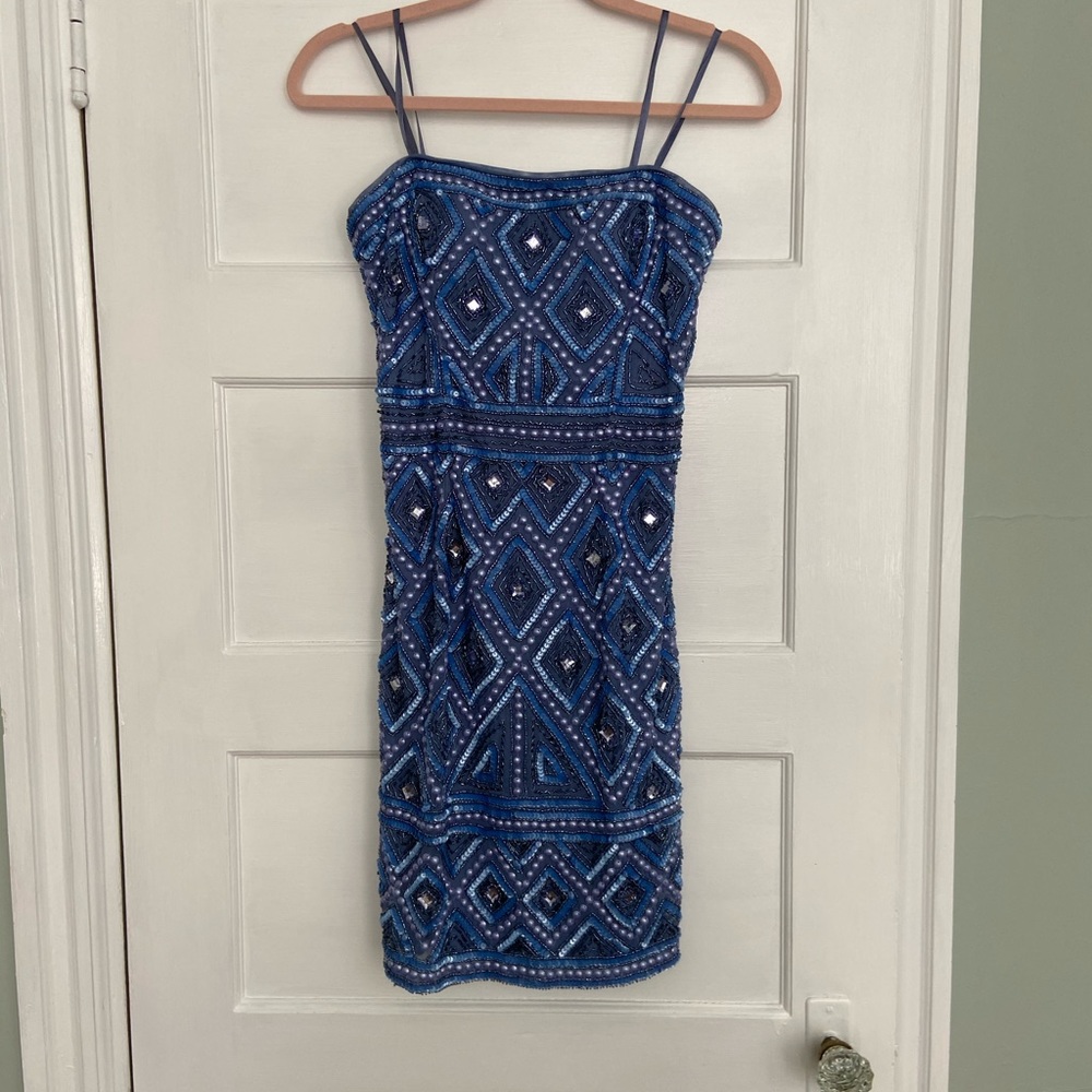 Strapless beaded dress